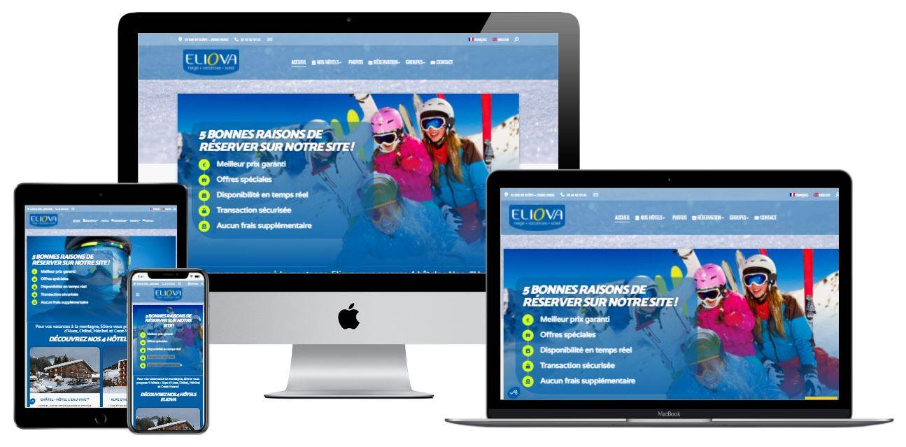 Mockup du site ELIOVA