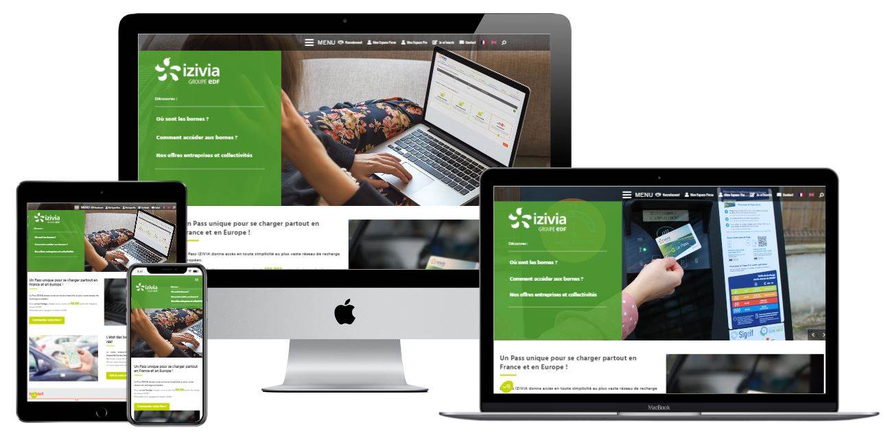 Mockup du site IZIVIA