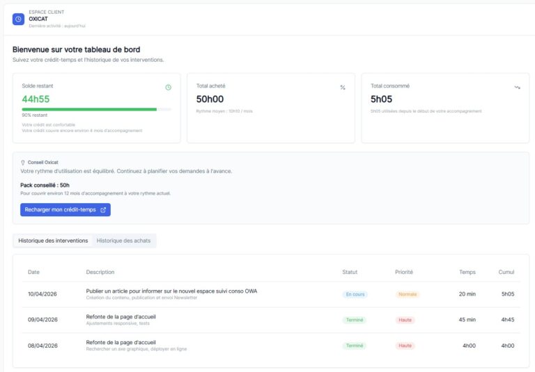 Nouvel espace de suivi OWA